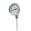 Bimetal thermometer fig. 682 stainless steel/brass bottom connecton insert
